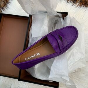 Coach Purple Penny Loafers for Women Size 5.5